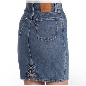 Levi's Premium SKIRT 'Tie The Knot' Bow Back Denim Jean Mom Pencil Women's 26